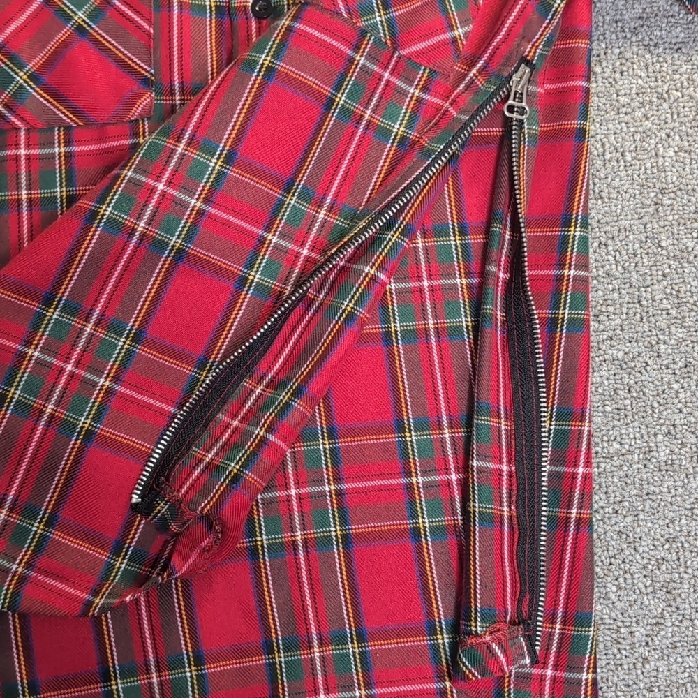 FOG Fear of God Collection One Short Sleeve Flannel Size Medium in Red Plaid - Picture 6 of 9